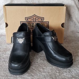 Harley Davidson Vee Buckle Low Oxford 7.5 M Black